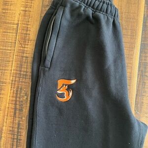 Nike  Black sweats  5 Fox Orange Logo DeAaron Fox "Swipa 5" Logo